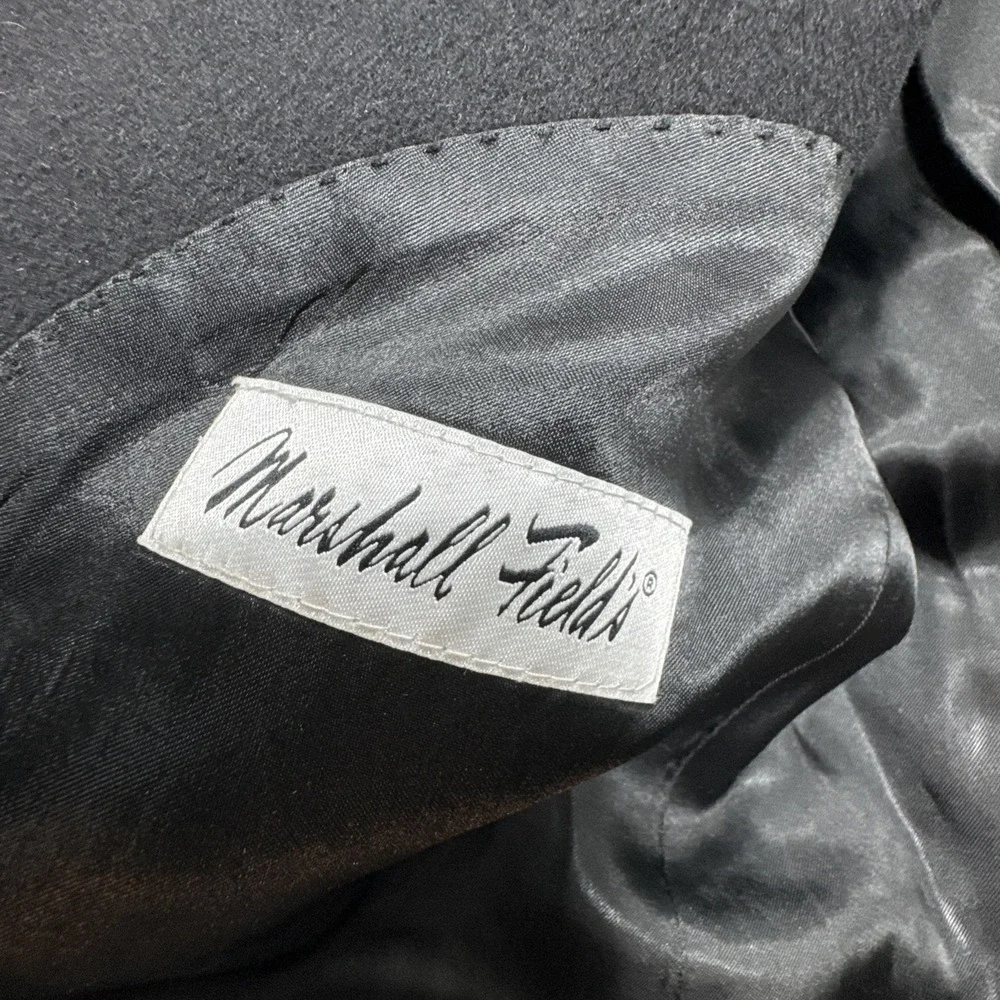 Men's 100% Cashmere Sport Coat Blazer Marshall Fields Sz 39 Black Formal Wedding